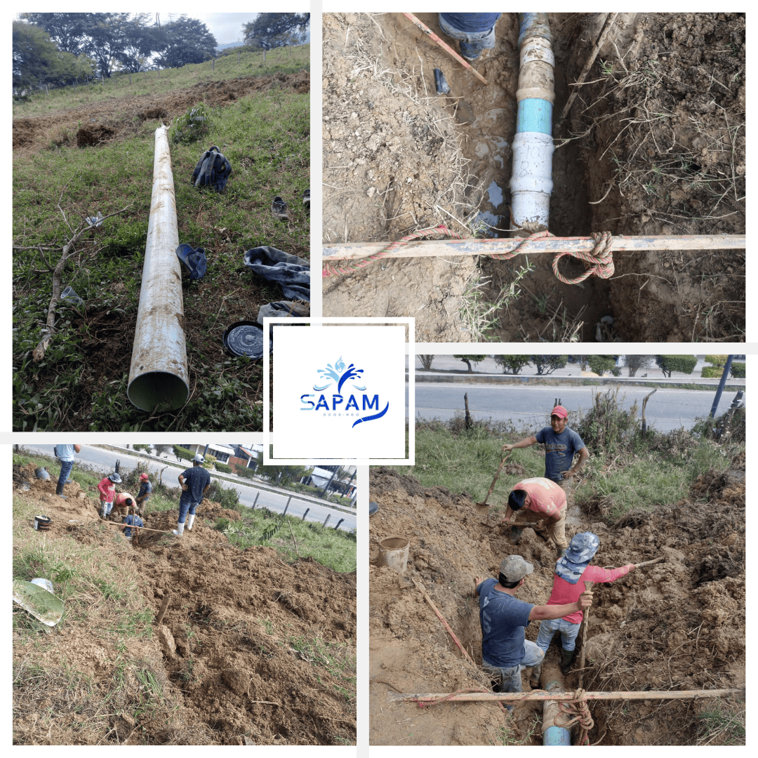 REPARACIÓN DE LÍNEA DE 8” REFUERZA ALMACENAMIENTO EN LINDA VISTA